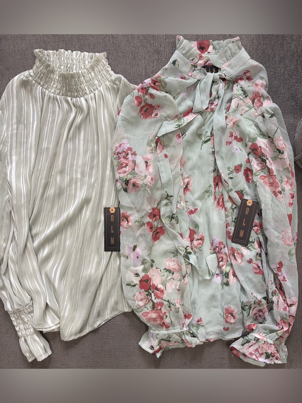 OLM Blouses in Mint (2 pack)